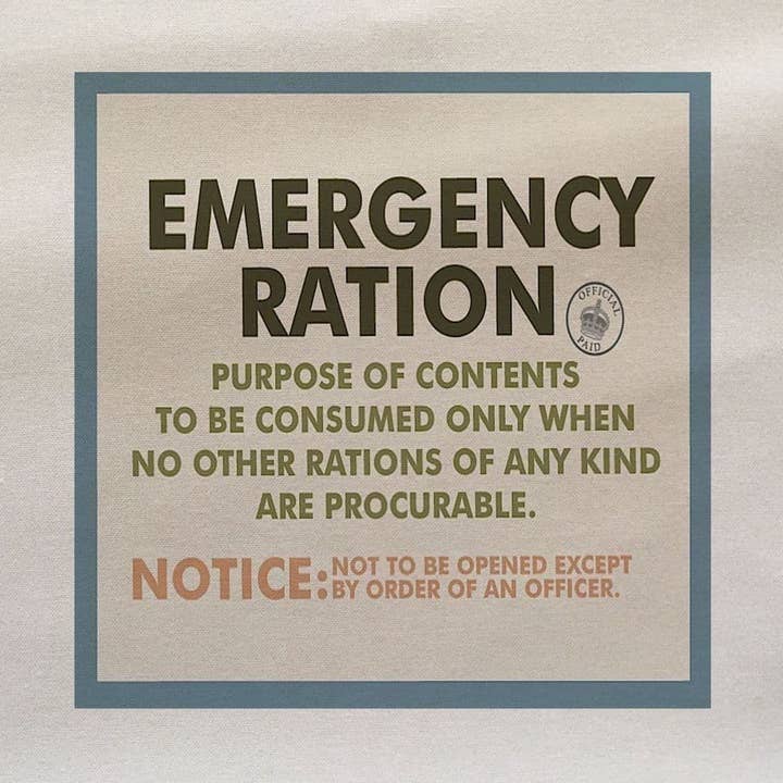 Hills Of Fabric - Wholesale Fabric - Emergency Ration World War Propaganda Printed Fabric Panel0