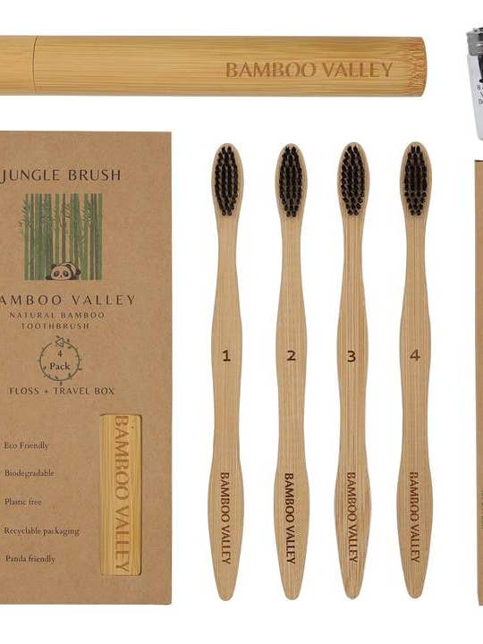 Coffret cadeau dentaire en bambou pour la vente par Vintage Vegan Candle Co