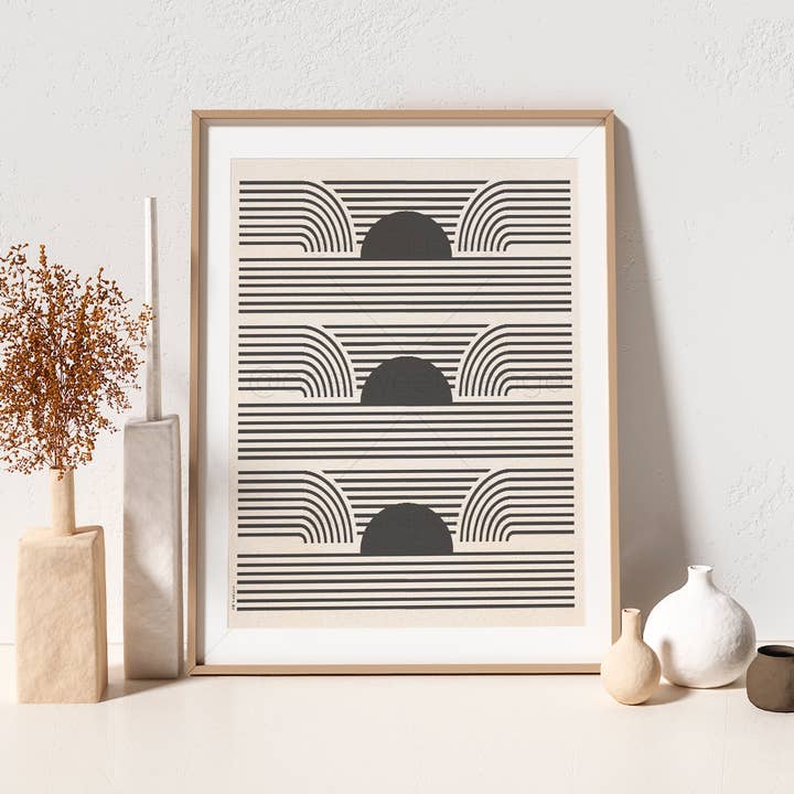 Mid Century Line Art Print - Impresión minimalista para venta al por mayor de Onesweetorange