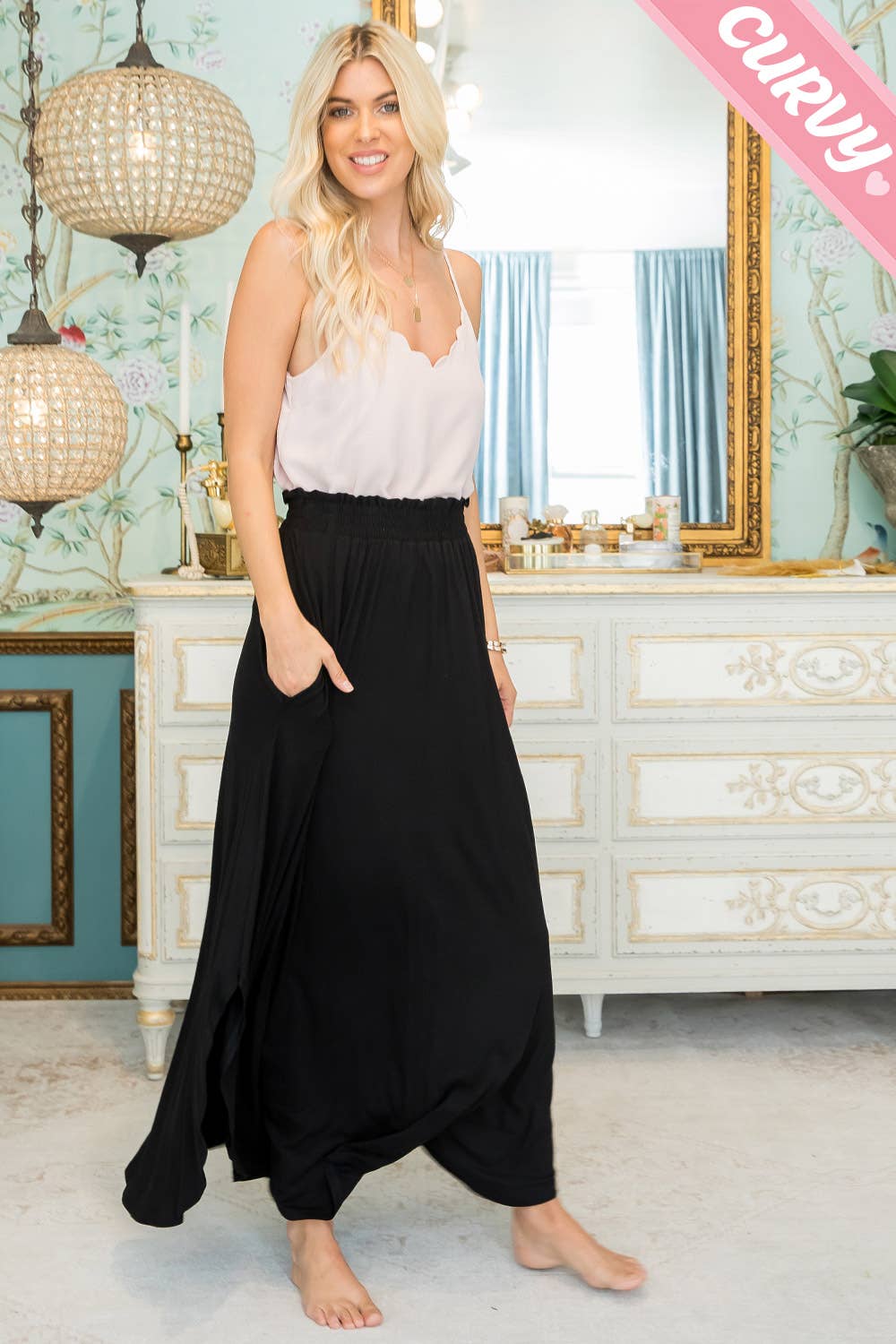 Sweet Lovely by Jen - Wholesale Skirt - Women's - PLUS SIZE KNIT JERSEY MAXI SKIRT21