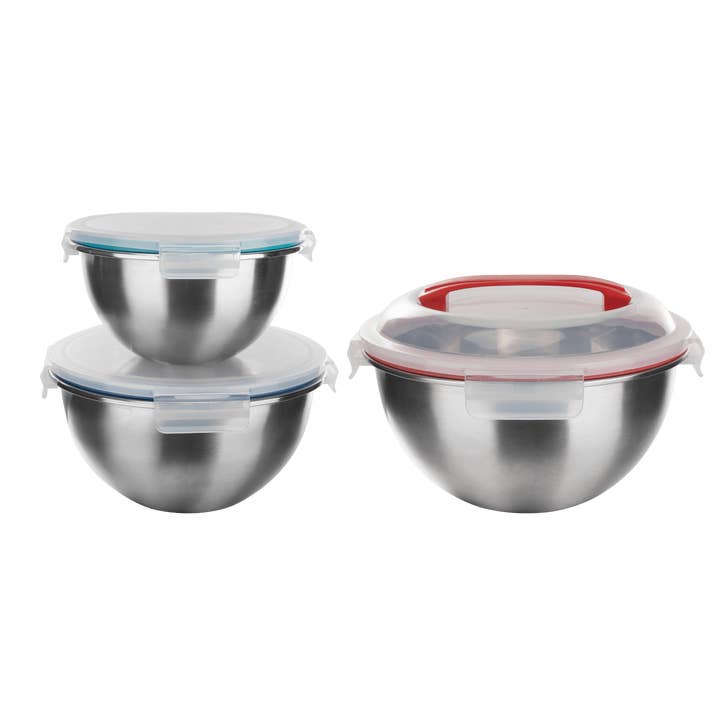 Mix & Carry Stainless Steel Bowl Set for wholesale by Genicook Product LLC