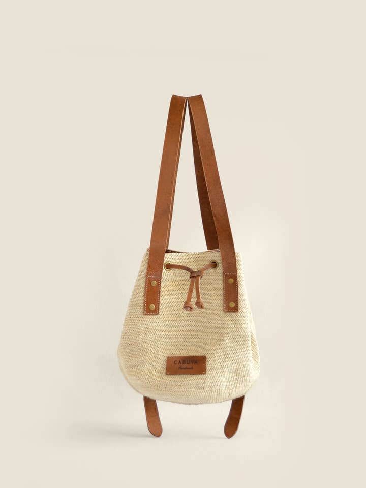 Mochila Shigra de Agave Crua por atacado de Cabuya Handmade