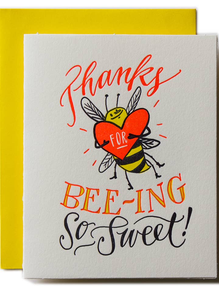 Thanks For Beeing So Sweet Card for wholesale by Ladyfingers Letterpress