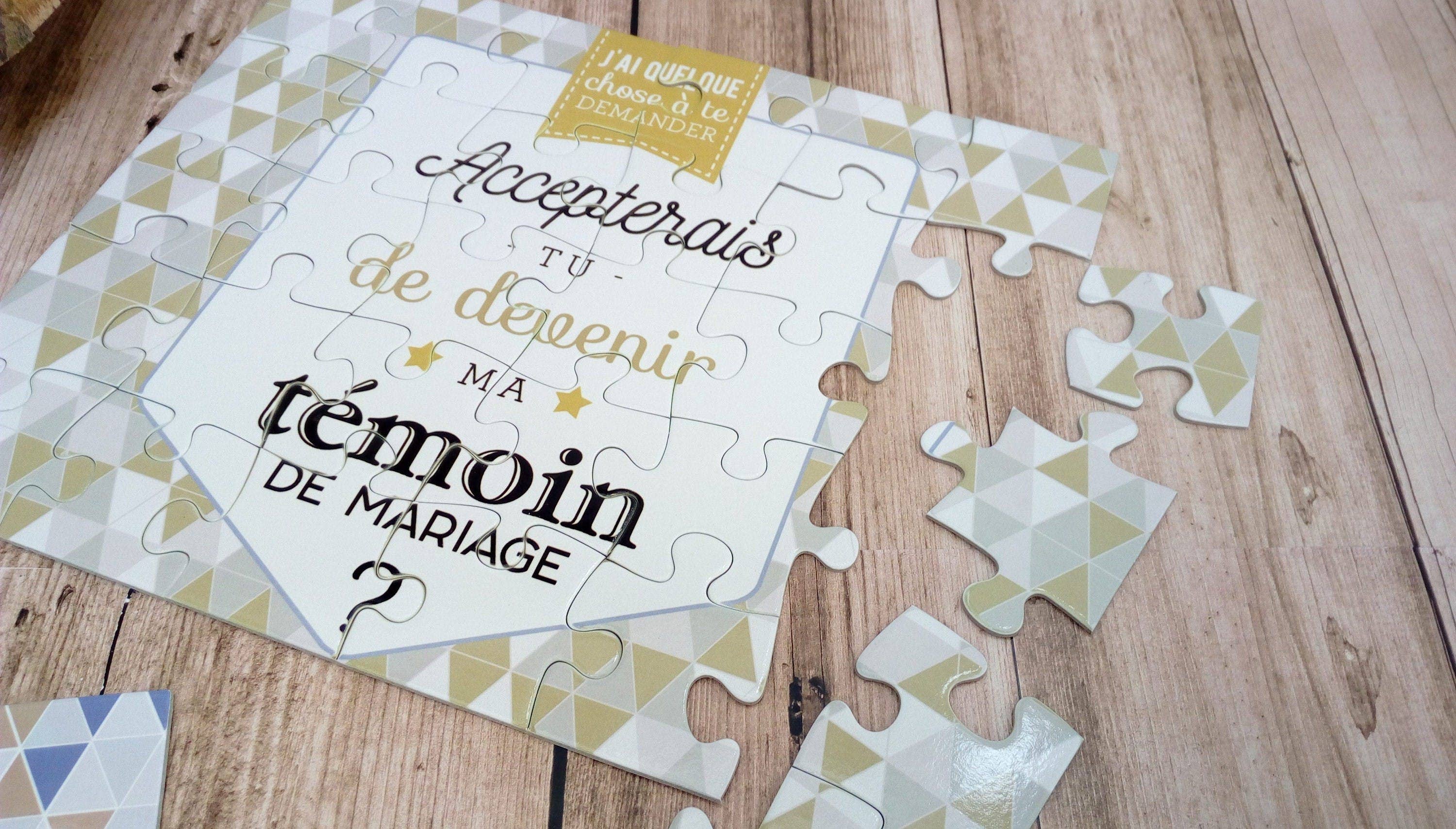 La vie en magenta - Wholesale Puzzle - Adult - Puzzle asks wedding witness - wedding announcement1