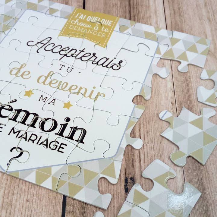La vie en magenta - Wholesale Puzzle - Adult - Puzzle asks wedding witness - wedding announcement1