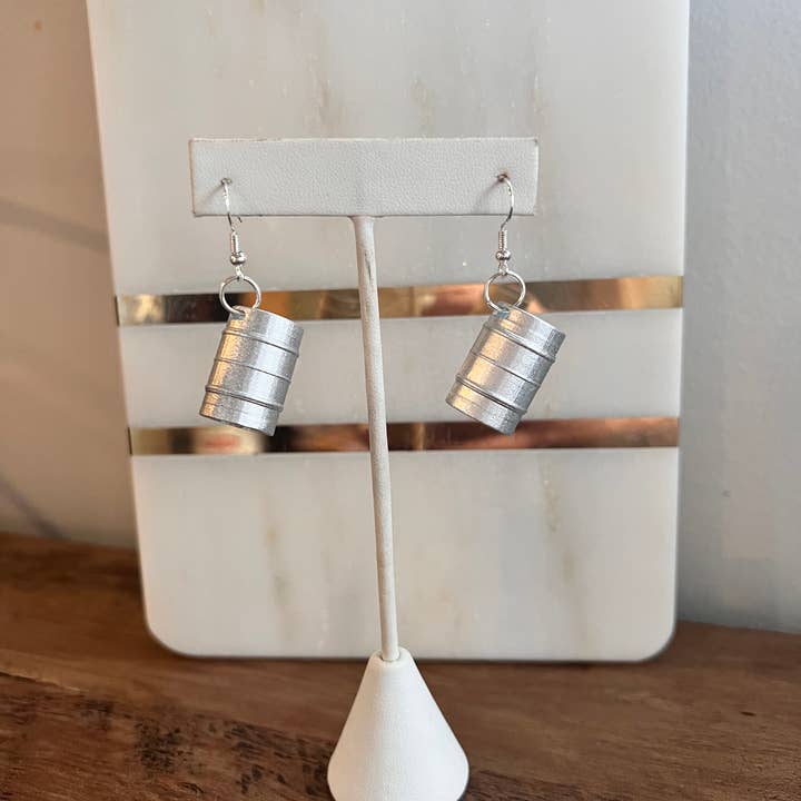 Elby Designs - Wholesale Hangende/ronde oorbellen - Oorbellen in biervat, bieroorbellen, drinken, sterke drank, bier