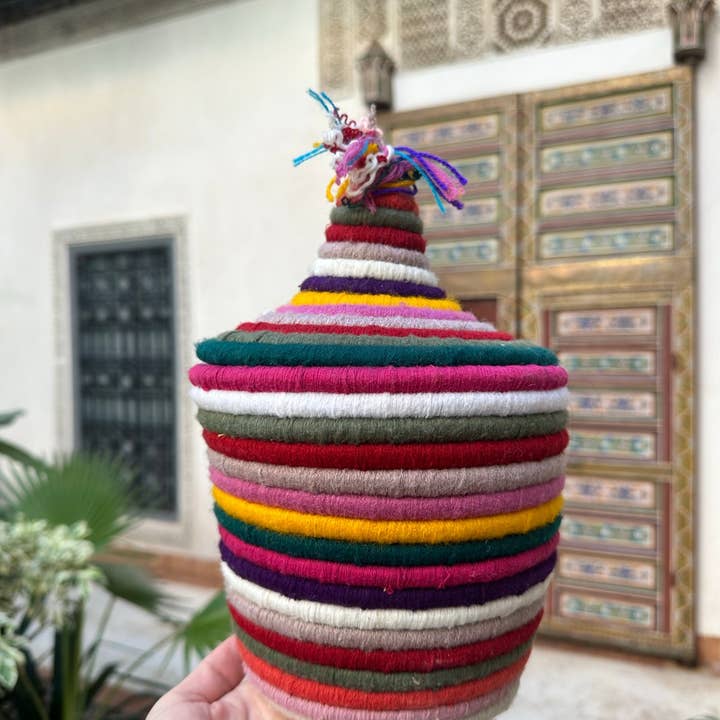 SOUK in the CITY – wholesale Basket – Berber Baskets STRIPED - mix16