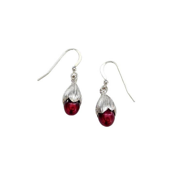 Sterling Bud & Pearl Earrings for wholesale by Erica Zap Designs