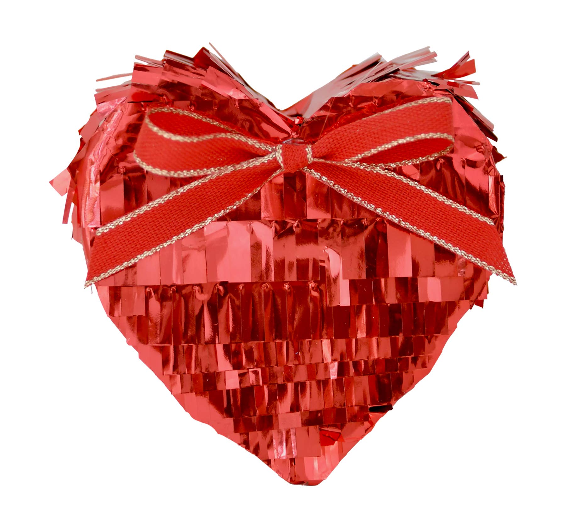 TOPS Malibu – wholesale Festgåva – Påfyllbar mini piñata på 10 cm med metallisk frans i form av hjärta3