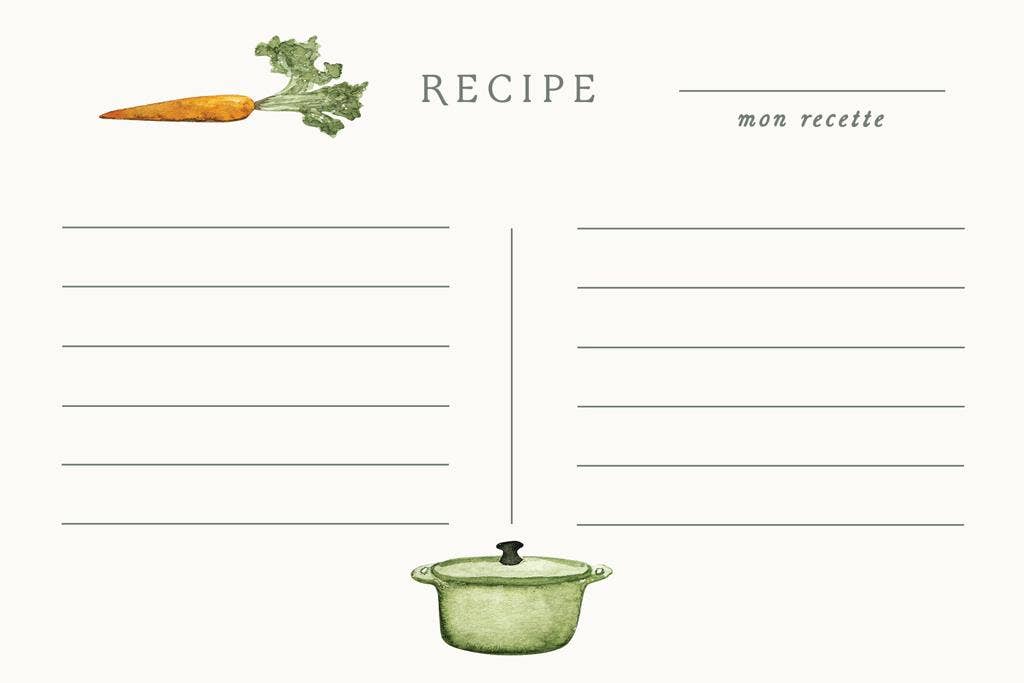 Vivi et Margot - Wholesale Recipe Card - Hand Illustrated Recipe Card Box Set 248