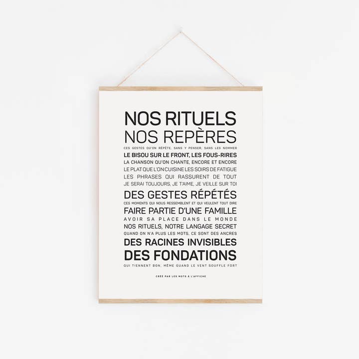 Muestra Nuestros rituales, nuestros referentes para venta al por mayor de LES MOTS A L'AFFICHE