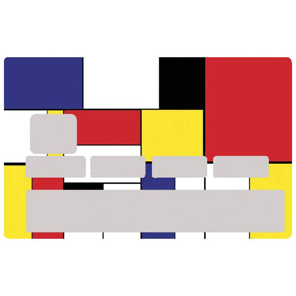 Tribute to Mondrian Limited Edition 300 ex - credit card sticker, 2 credit card sizes available for wholesale by Stickercb.com