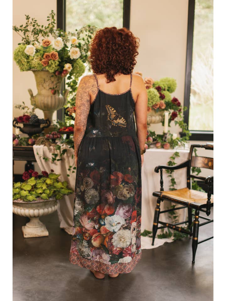 Market of Stars (USA) - Wholesale Dress - Women's - Flight of Fancy Bohéme Long Maxi Slip Dress w/Hummingbirds2