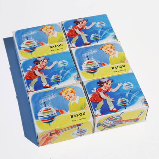die Blechfabrik e.K. - Wholesale Classic Toy - Kids - Balou the jumping and singing spinner, 6 pieces, made in Germany