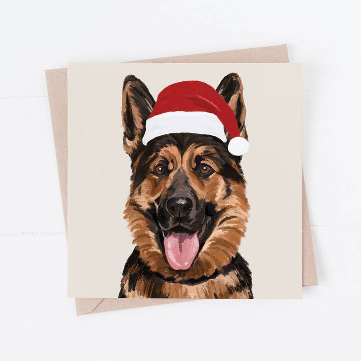 Tarjeta de Navidad de Pastor Alemán para venta al por mayor de Richarts Designs