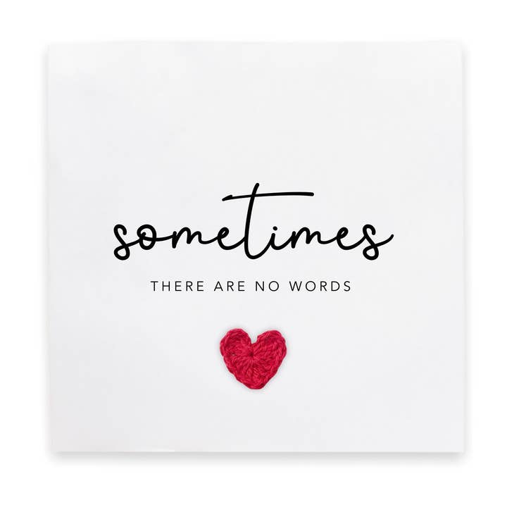 Tarjeta "A veces no hay palabras", tarjeta de condolencias para venta al por mayor de Fifi's Handcrafted