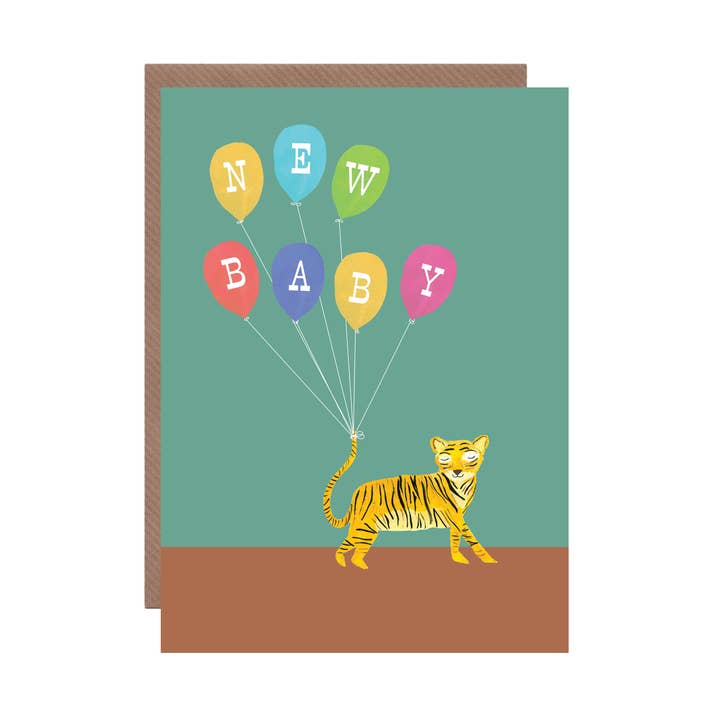 Hutch Cassidy (Greetings Cards and Paper Goods) - Wholesale Baby Card - 'Tiger' New Baby Greetings Card0