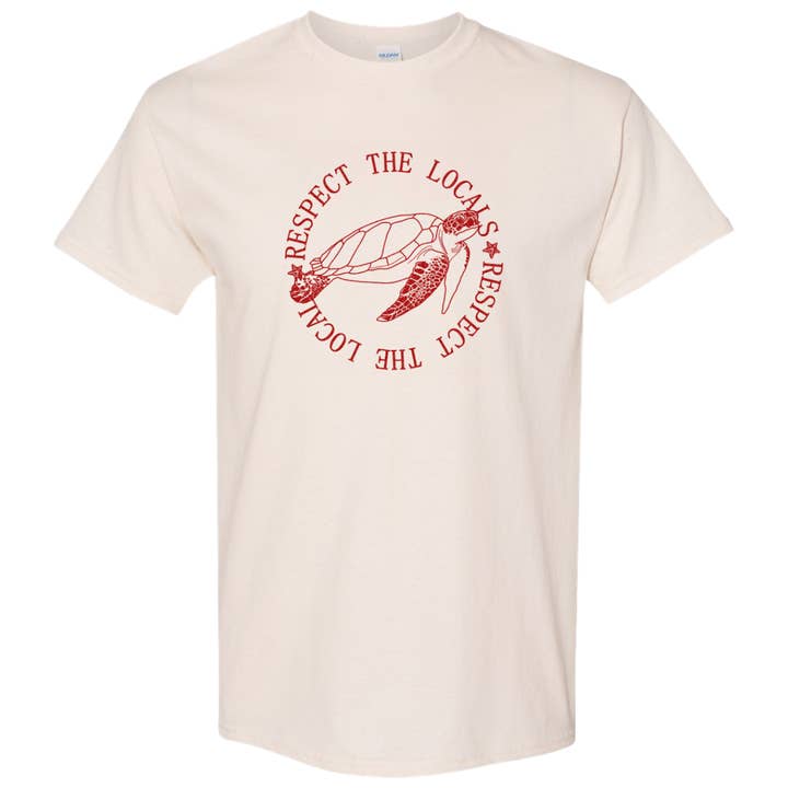 Respect the Locals Turtle Graphic Tee for wholesale by TandemInk