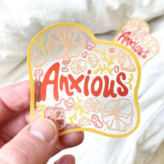 Anxious Sticker (Light) for wholesale by Studio Dodge