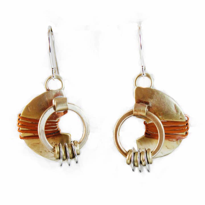 Wrappings Earrings Handmade in Sarasota for wholesale by Whitney Designs Ltd.