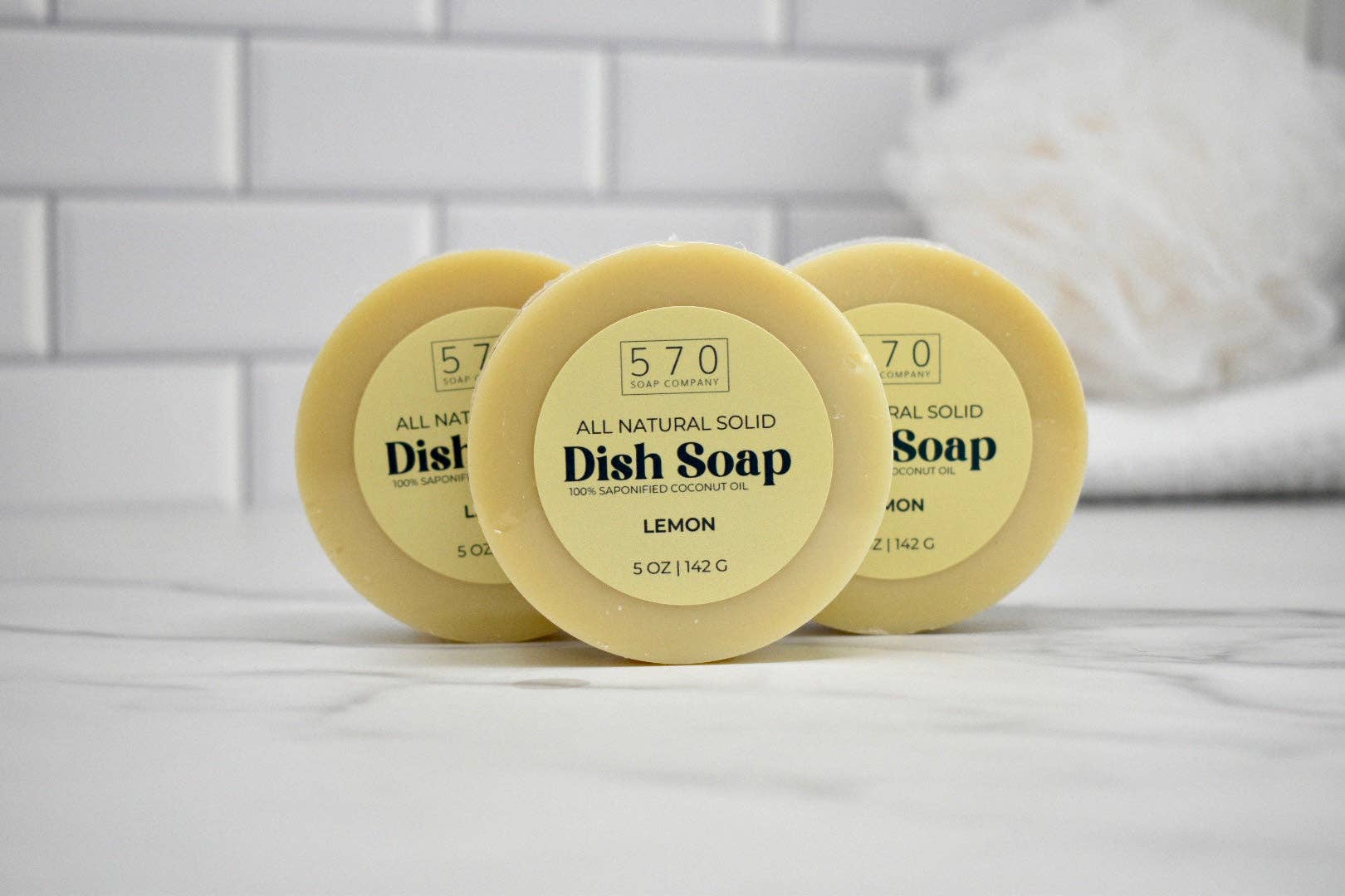 570 Soap Company - Wholesale Dish Soap - Zesty Lemon Dish Soap Bar - All Natural4