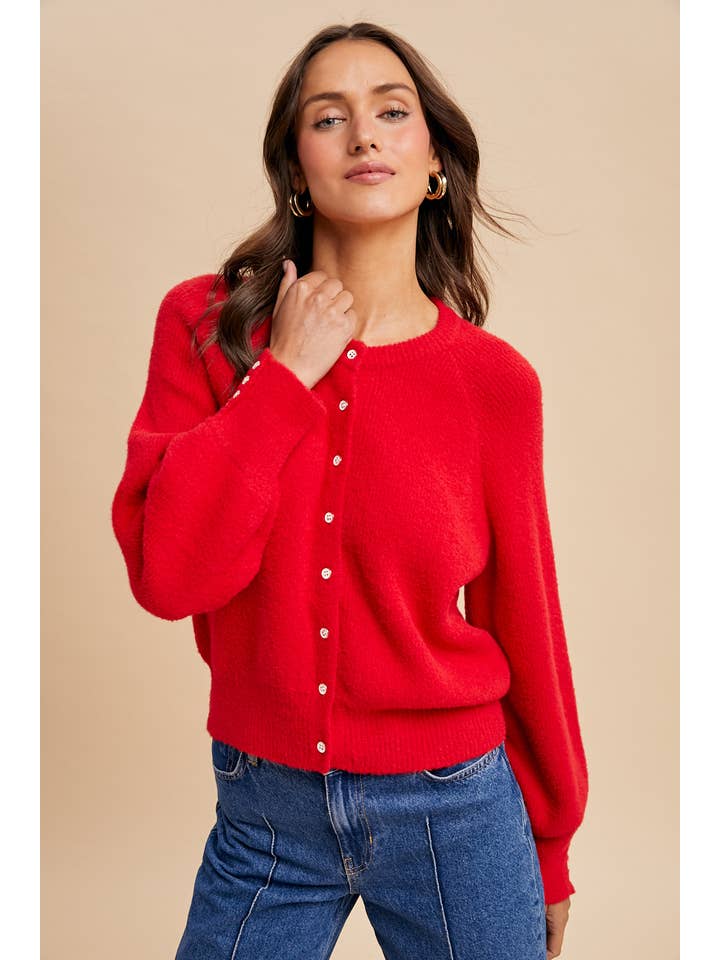 In Loom - Wholesale Cardigan - Dames - GEBREIDE VEST MET VAGE RIBBELSTRUCTUUR0