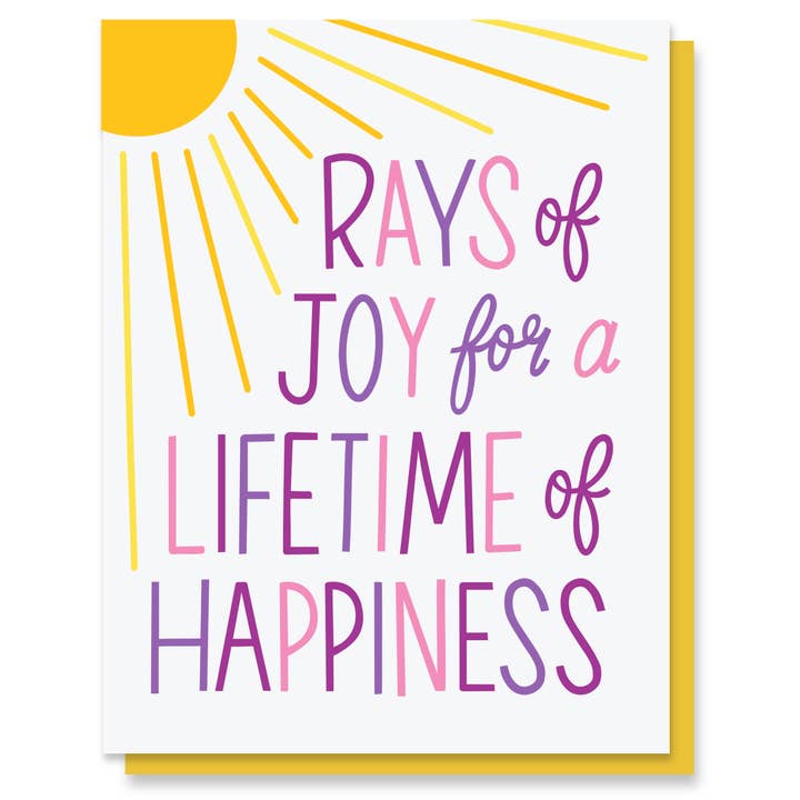 Rays of Joy Card for wholesale by Paper Parasol Press