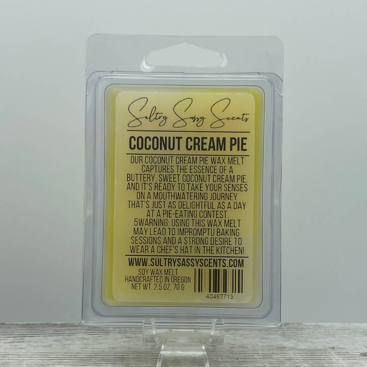 Coconut Cream Pie - Soy Wax Melt for wholesale by Sultry Sassy Scents