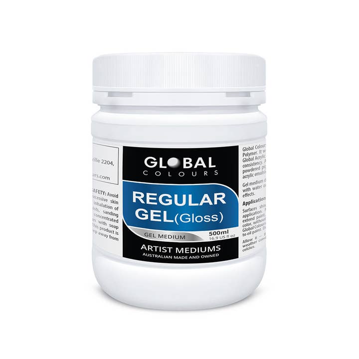 Regular Gel Gloss - 500ml Professional Gel Medium for wholesale by Global Colours - Acrylic Artists Paint