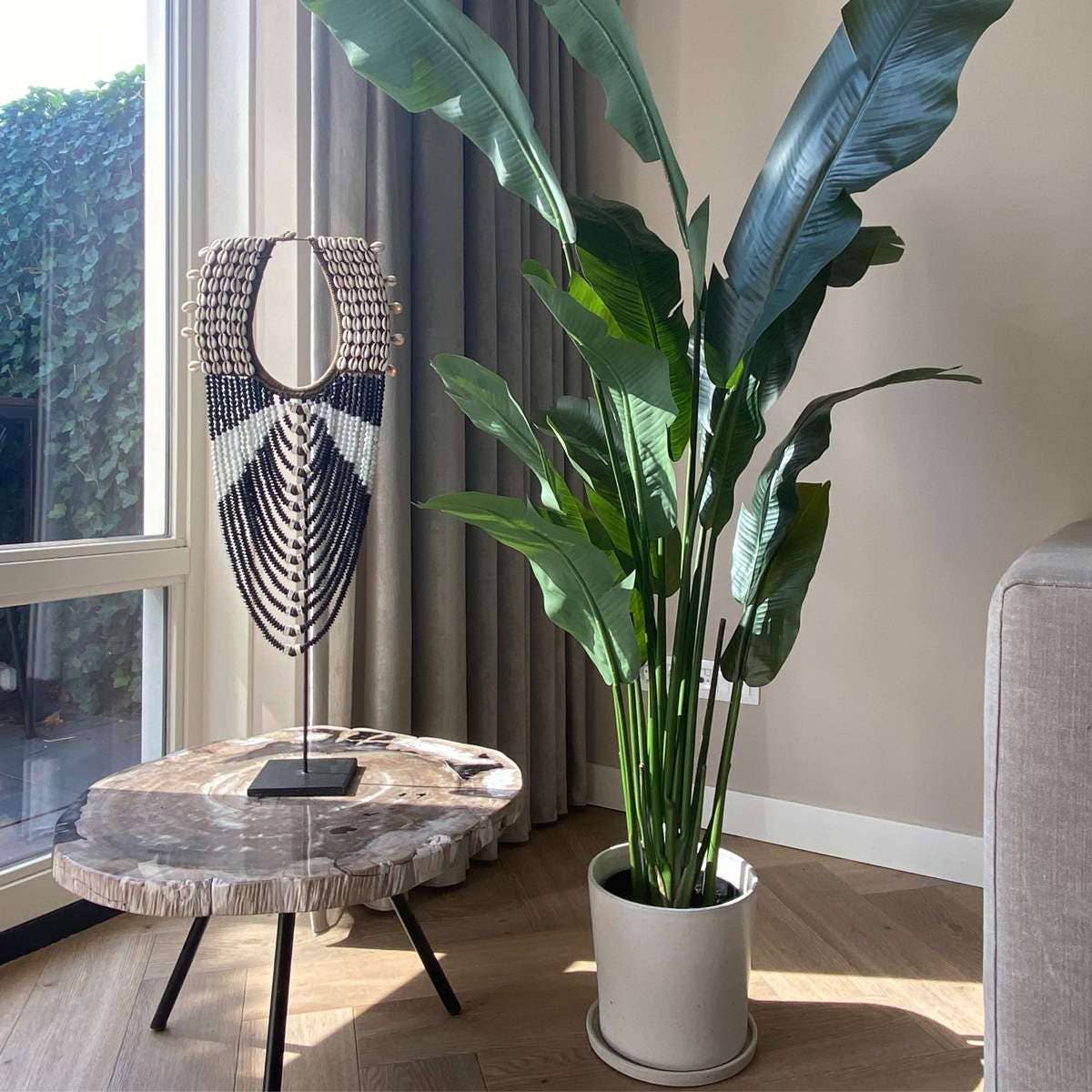 Oasis of Life – Planta artificial por atacado – Strelícia artificial – 160cm de altura – Flor de ave-do-paraíso – Planta artificial premium com folhas grandes – Decoração de interior realista – Sem necessidade de cuidados & duradoura5