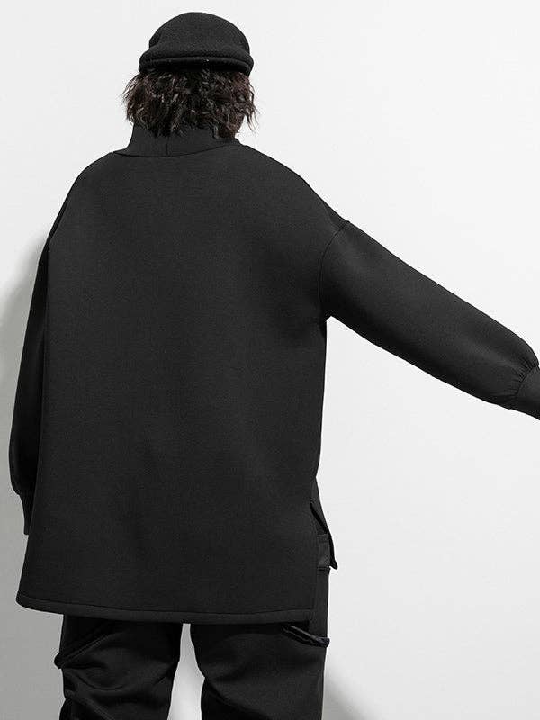 BLACK Thicken High-Neck T-Shirts Sweatshirt Tops for wholesale on Faire3