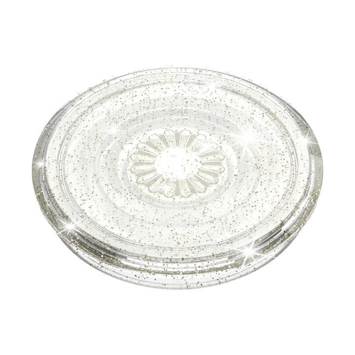 PopSockets - Wholesale Phone Grip - PopSockets Phone Grip - Clear Glitter Silver