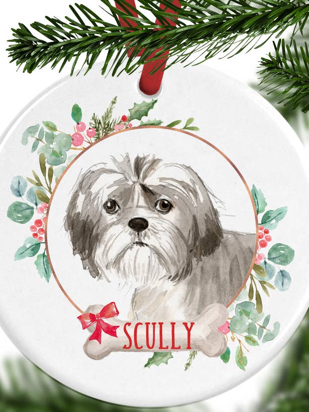 Décoration de Noël personnalisée Shih Tzu pour la vente par WagATudeTags