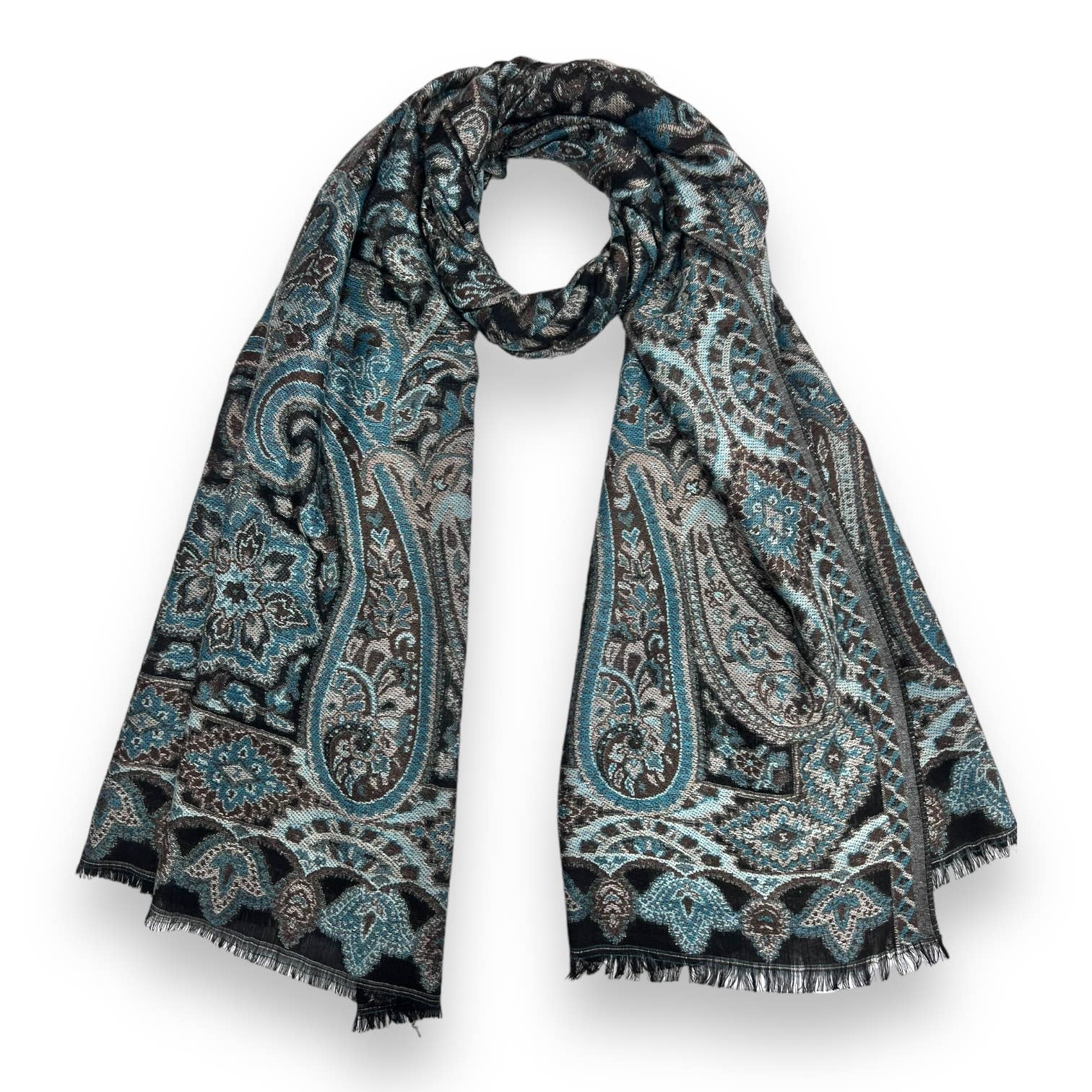 London Scarves - Wholesale Scarf - Women's - Premium pashmina with paisley print0