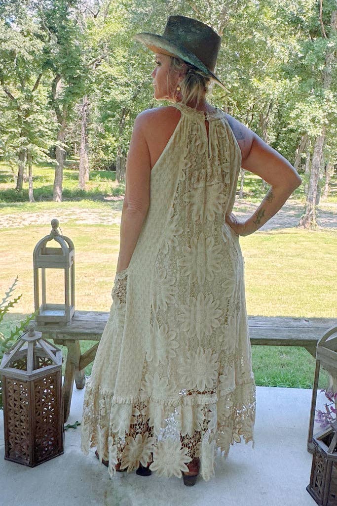 Jaded Gypsy - Wholesale Dress - Women's - Daisy Dreaming Dress - Vintage Tea Stain1