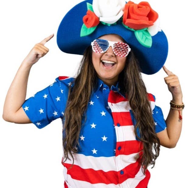 USA Roses Lady Hat for wholesale by Foam Party Hats