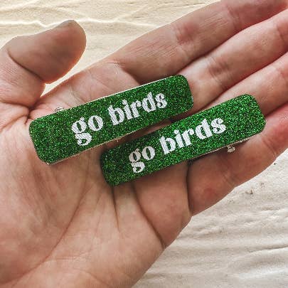 The Redhead Design Shop - Wholesale Hair Clip - Women's - Go Birds Hair Clip - Single Clip - Philadelphia Eagle1