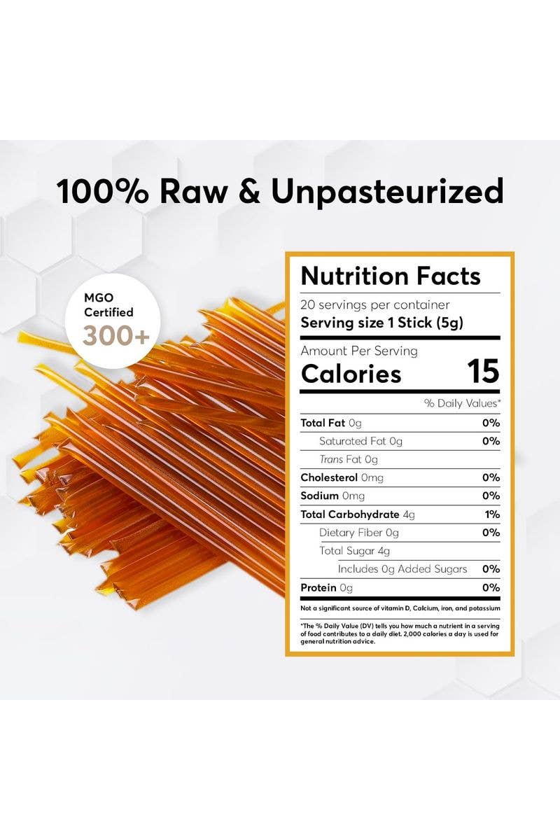 Pacific Resources – wholesale Honey – Manuka Honey Sticks | MGO 300+ On-The-Go Sweetener2