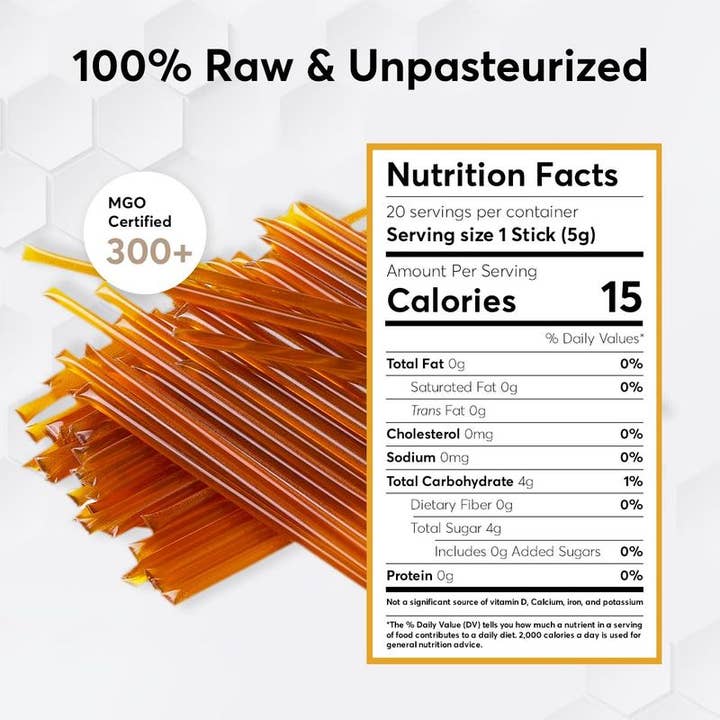 Pacific Resources – wholesale Honey – Manuka Honey Sticks | MGO 300+ On-The-Go Sweetener2