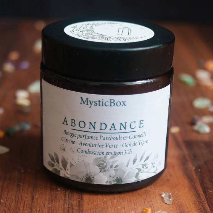 Candela « Abbondanza » con citrino, avventurina verde e occhio di tigre per la vendita all'ingrosso da parte di MysticBox