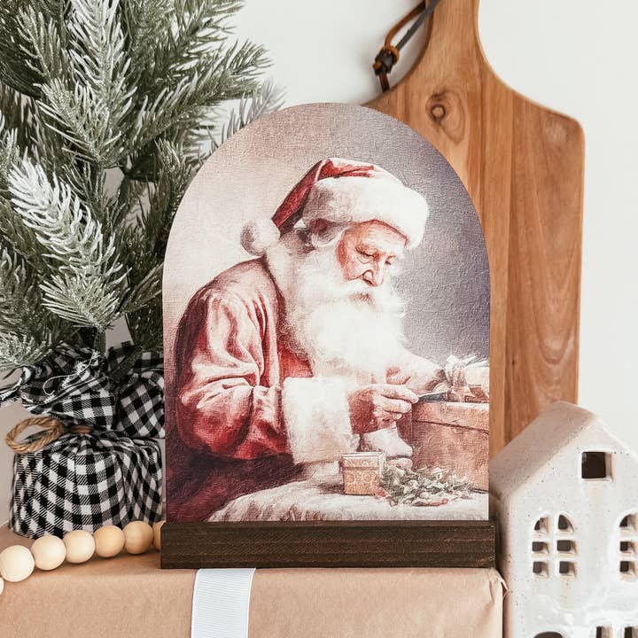 Enseigne Mini Arche Père Noël Vintage | Enseigne de Noël pour la vente par Knotty Design Co.