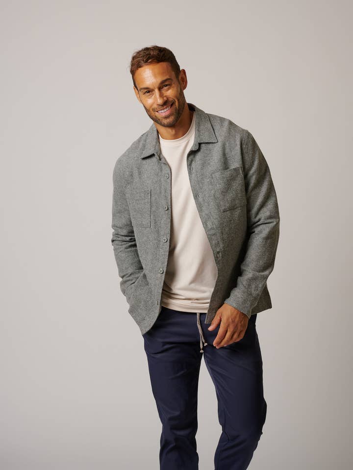 LEISURE LAB - Wholesale Button Down Shirt - Men's - COTTON TWEED LONG SLEEVE BUTTON UP25