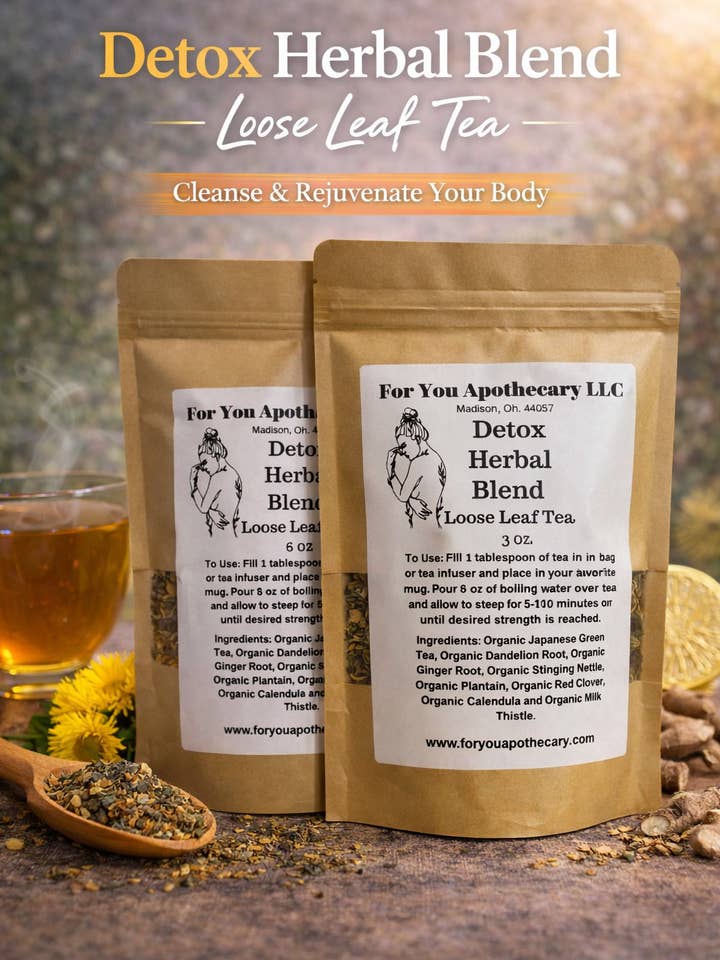 Detox Herbal Blend Loose Leaf Tea for wholesale by For You Apothecary LLC