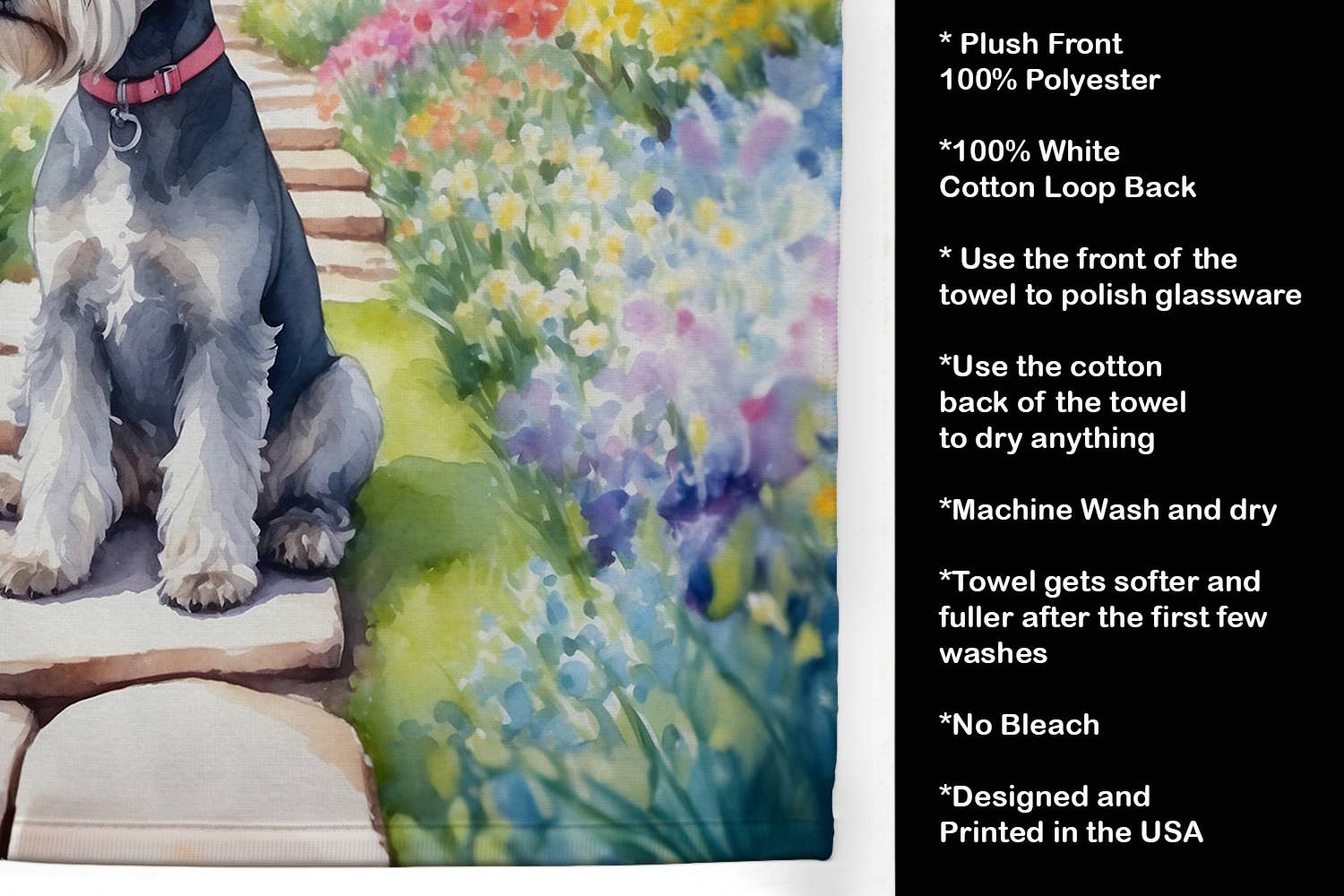 Caroline's Treasures - Wholesale Tea Towel - Schnauzer Spring Path Kitchen Towel DAC67093