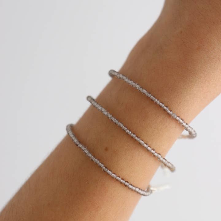 Mi Esperanza Minerals - Wholesale Jewelry Set - Sterling Silver Smoky Quartz Adjustable Bracelets3