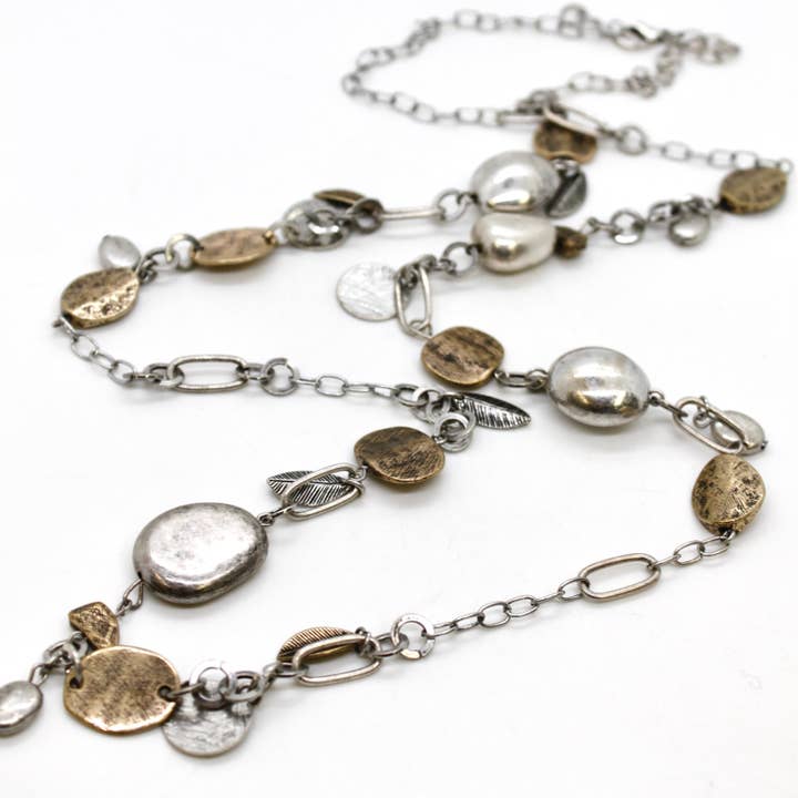 Collier très long à deux tons - N3-045 pour la vente par LIZOU