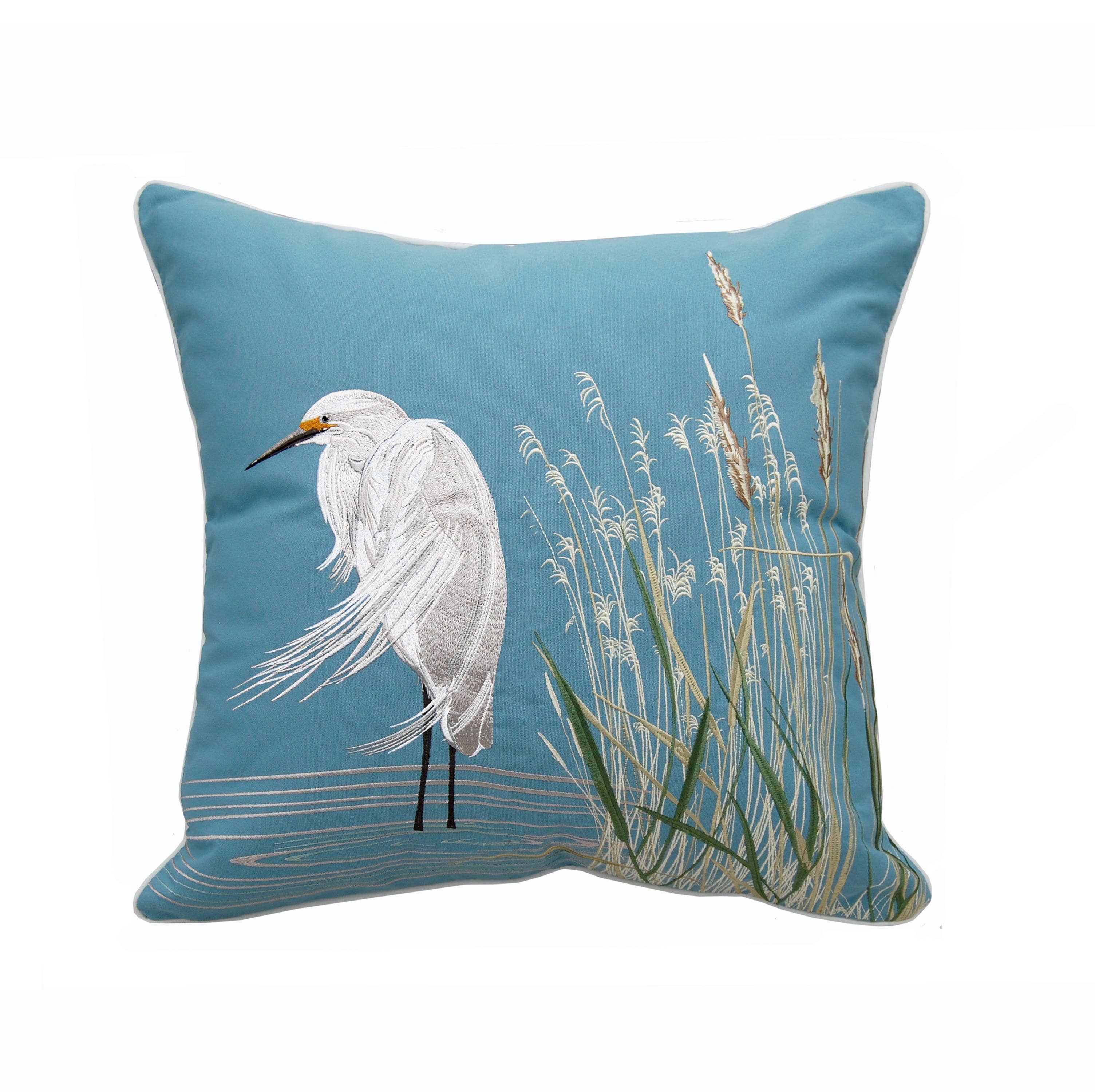 Throw Pillow Indoor Outdoor Patio Threshold Pelicans Blue New Square Cushion 