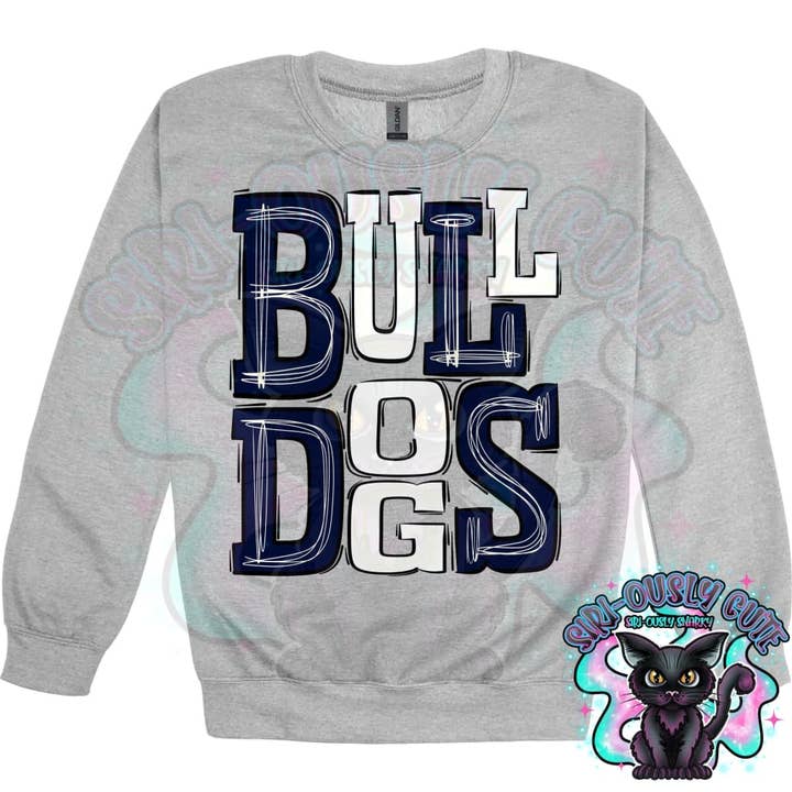 Sporty Bulldogs - Navy White for wholesale by Siri-Ously Cute