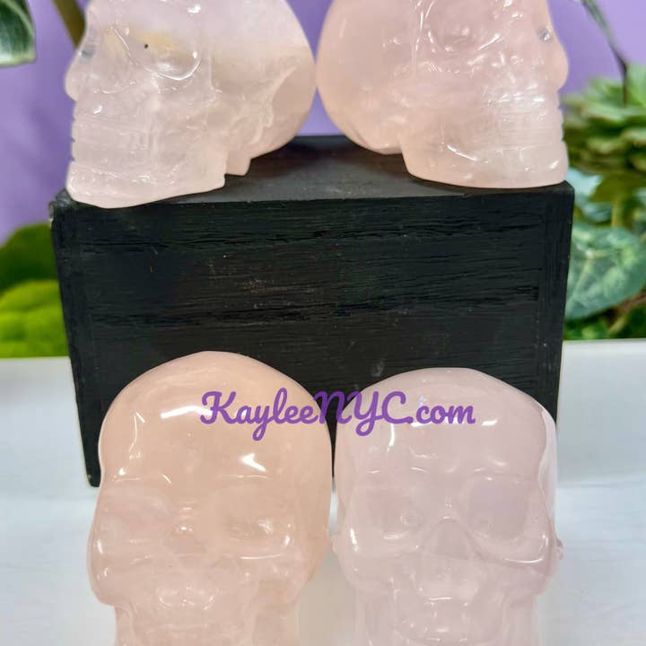 KayleeNYC - Wholesale Crystal Grid - Natural Rose Quartz Skull Crystal Healing3