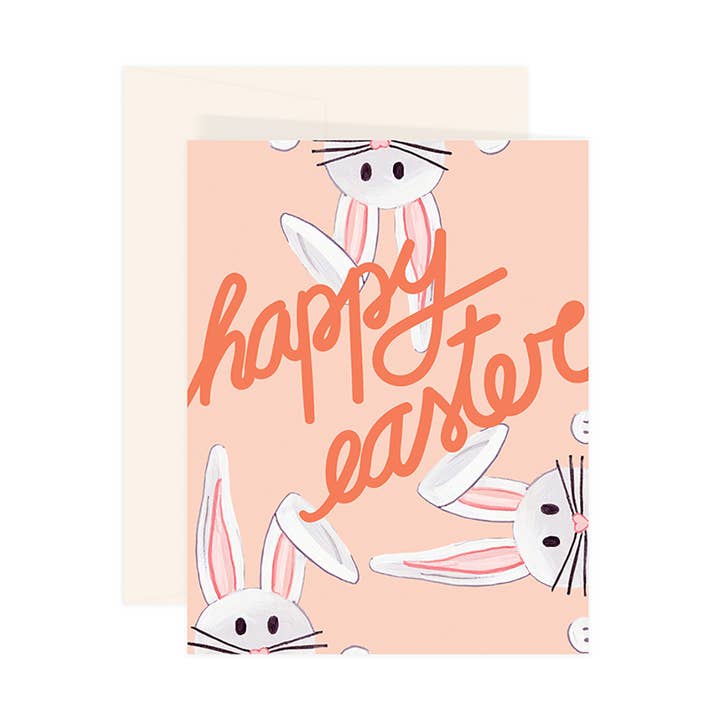 Paige & Willow - Wholesale Easter Card - Hidden Bunny Happy Easter Card0